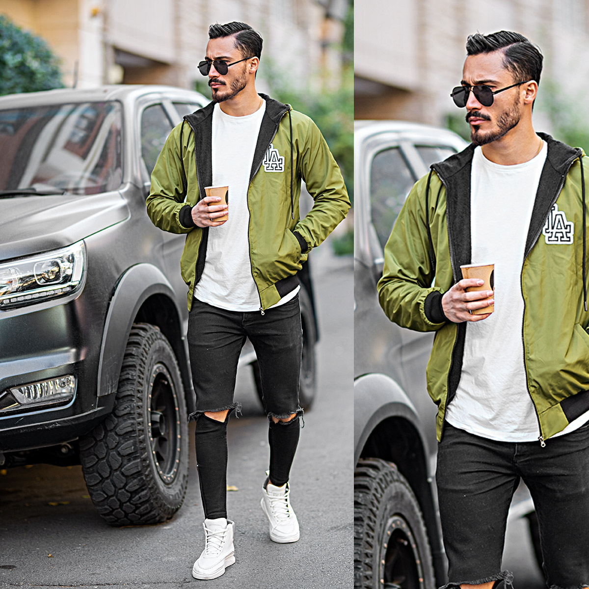 سوئی شرت LA سبز